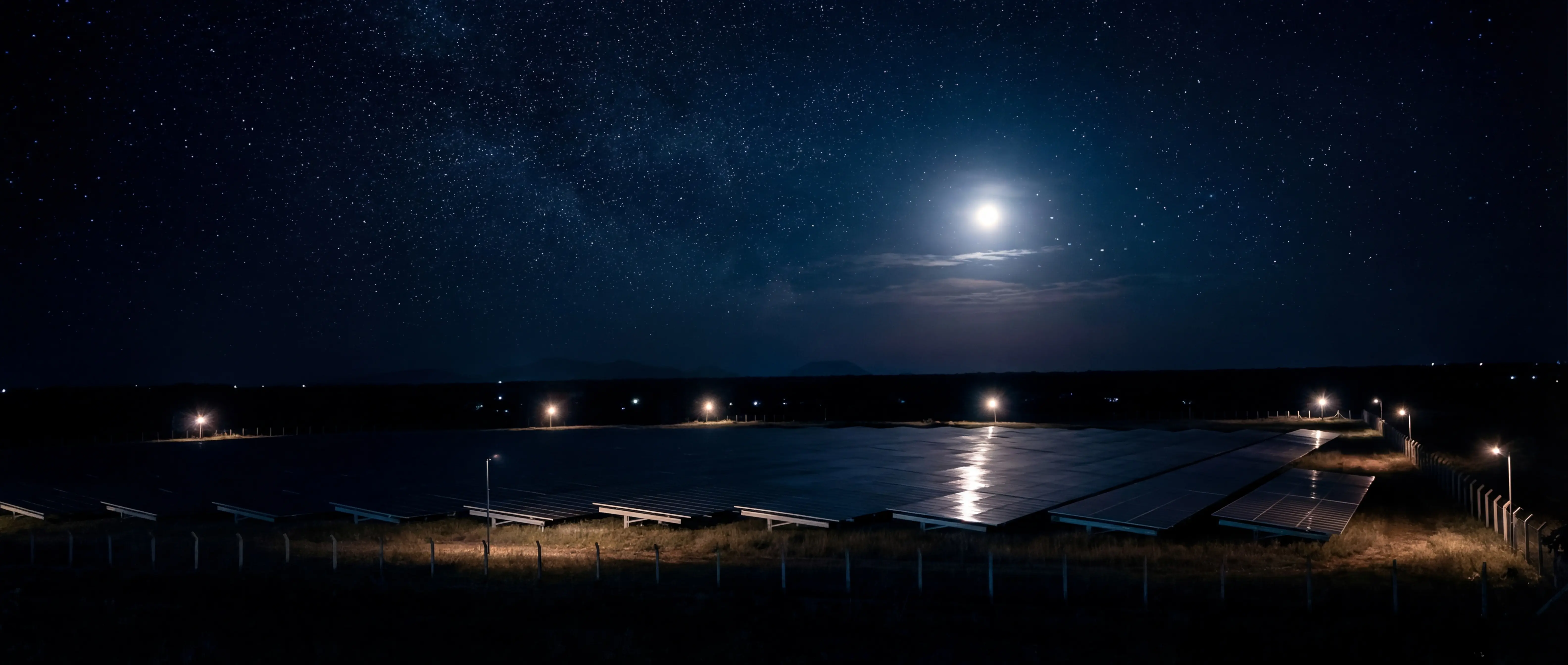 Night solar background
